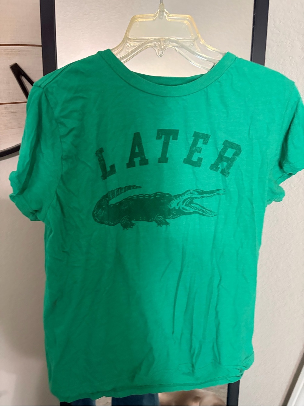 Crazy Dog T-Shirts Green 'LATER' Alligator Graphic Tee